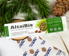 ПКФ Две линии Зубная паста Кедр-Пихта для проф-ки парадантоза Altaibio, 75 мл:100 гр