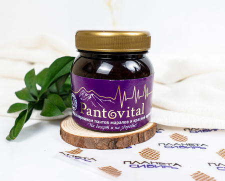 Мед с порошком пантов марала и порошком красной щетки, 300 г                               Мед с порошком пантов марала и порошком красной щетки, 300 г