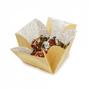 Сиб Кедр Кедровый трюфель темный шоколад, корич. квадратная коробка, 120 гр