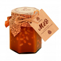 Мед с цельными кедровыми орешками 220 гр