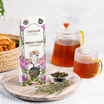 Иван-чай крупногранулированный с чабрецом 30 г коробка