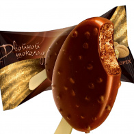 Эскимос Мороженое Двойной  шоколад эскимо в шоколадной  глазури с грецким орехом