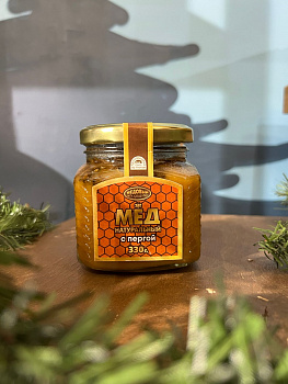 Алтайская компания Медовый край Мед с Пергой ,330гр*12 шт